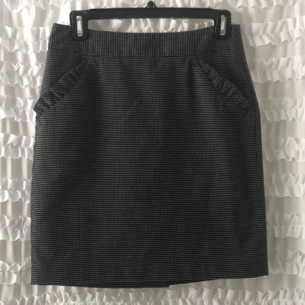 Loft Mini Pencil Skirt with Ruffle Pockets